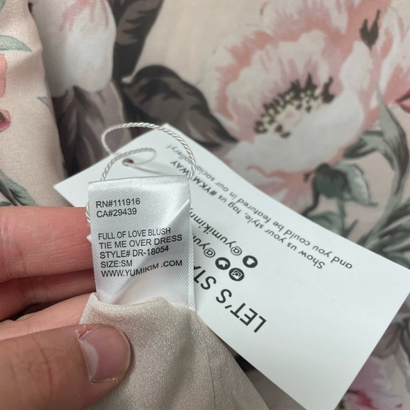Yumi Kim Tie Me Over Dress in Pink ‘full of blush’ small NWT - Picture 10 of 11